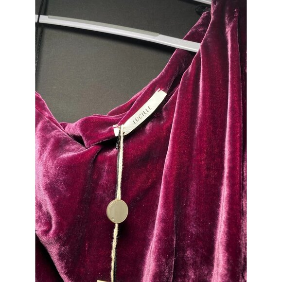 LIU β’JO One Shoulder Purple Dress US NWT - 31in Length, One Sleeve, 19inβ Sleeve - Picture 3 of 4